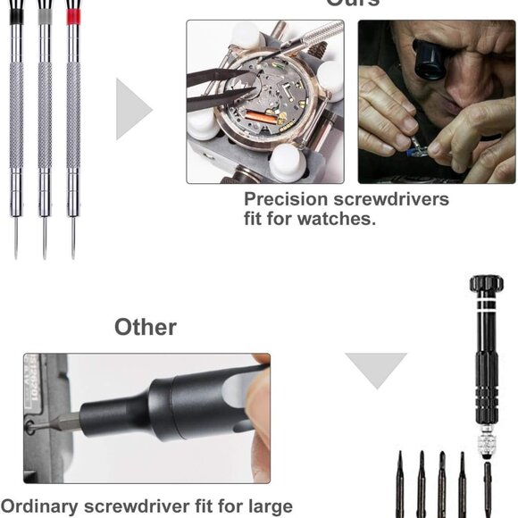 Watch Repair Kit Watch Tool Kit with Watch Link Pin Remover Tools - Picture 6 of 7